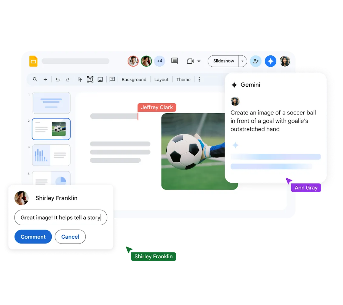 Google Slides interfeysi